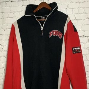 VINTAGE FUBU Sport Quarter Zip Sweater XL
